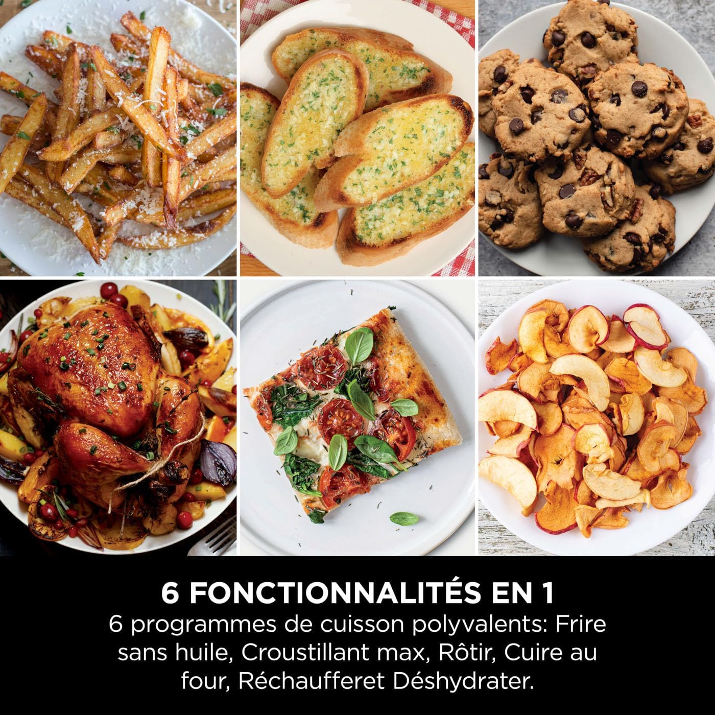 Ninja Double Stack XL Friteuse sans huile, friteuse verticale à 2-tiroirs, 4-niveaux cuisson, 2-tiroirs et 2-grilles, design compact, capacité de 9,5L, 6-fonctions de cuisson, 8-portions