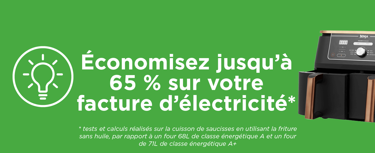 NINJA Foodi MAX Dual Zone Air Fryer, 2-Tiroirs, 9,5L, 6-en-1, Sans Huile, Air Fry, Max Crisp, Rôtir, Cuire, Paniers Anti-adhésifs Lavables Au Lave-Vaisselle, Cuivre/Noir